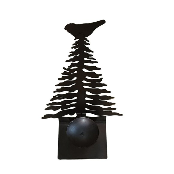 Vintage Metal Candle Holder Pine Tree Shaped 18.5in Farmhouse‎ Style Winter - Picture 16 of 16